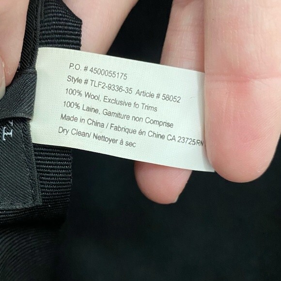 Aritzia Talula Baylis 100% Wool Floppy Black Hat Size M/L - Picture 5 of 6